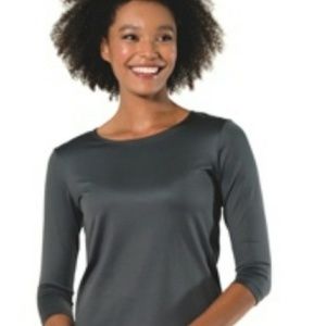 A'nue Ligne Bronze Elbow Length Sleeve Top